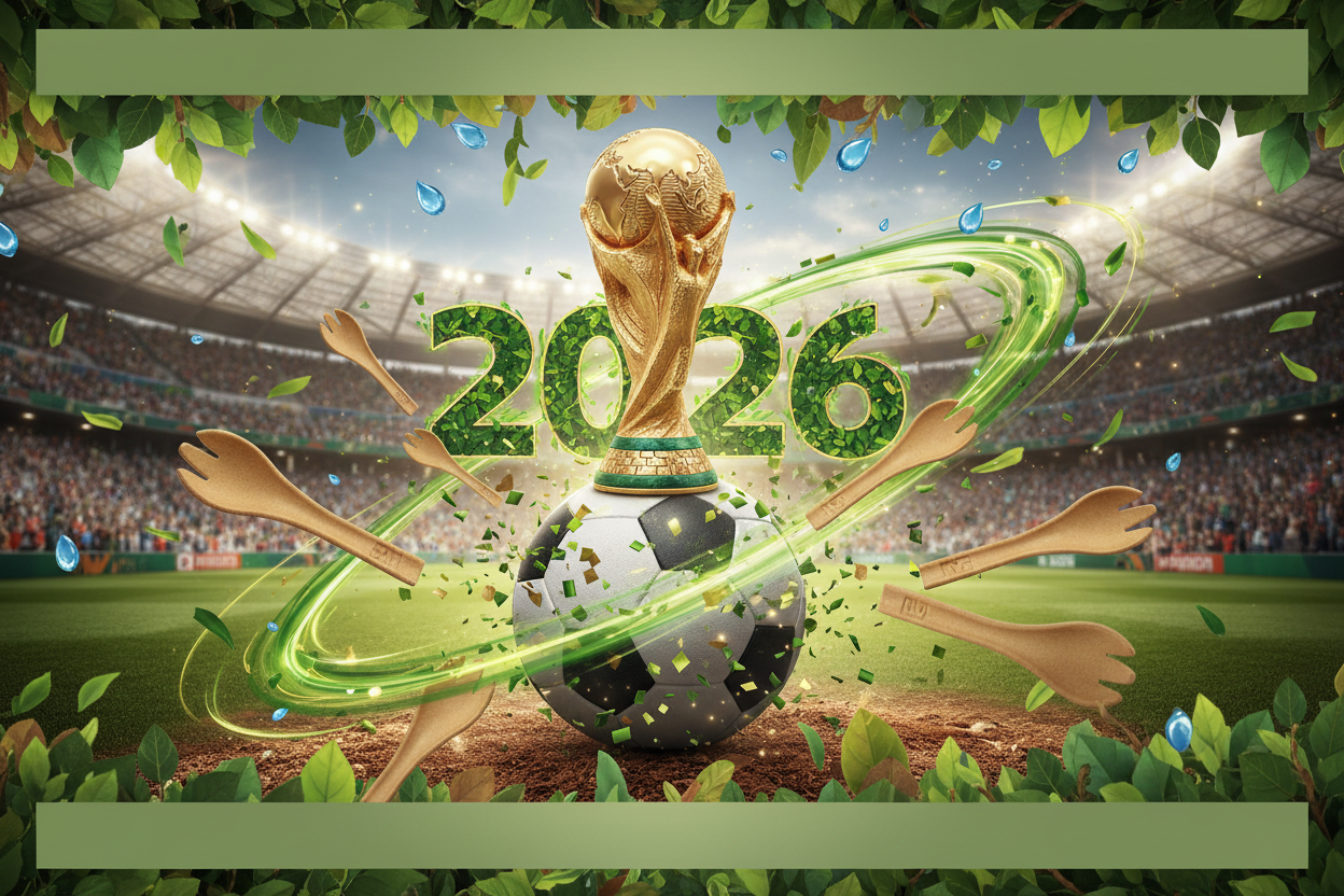 World Cup Sustainability Banner with G1-Series Bio-Hybrid Spoons